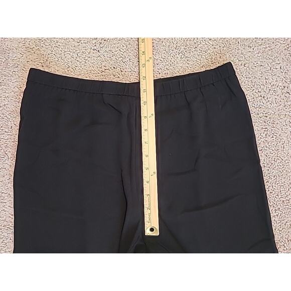 Eileen Fisher Womens Pants Black Size Medium Silk Georgette Crepe Cropped Pant - Picture 5 of 8